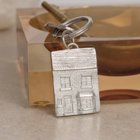 Pewter keyring House - Made in the UK Pewter keyring House - Made in the UK